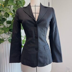 Emilio Pucci Black Womens Fitted Blazer - 36